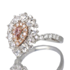 �s���N�_�C�������h 0.121ct/FIP/SI1 ���[�Y�J�b�g�_�C�������h ��0.8ct �_�C�������h 0.3ct �v���`�i �s���N�S�[���h �����O(�w��)