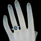 �I�[�X�g�����A���C�g�j���O���b�W�Y�u���b�N�I�p�[�� 2.1ct �_�C�������h ��0.4ct �v���`�i �����O(�w��)