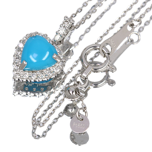 第481回抽選販売＞ハートシェイプターコイズ 0.6ct ダイヤモンド