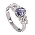 ����M�o�C�I���b�g�T�t�@�C�A 1.0ct �_�C�������h 0.5ct �v���`�i �����O(�w��)