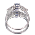 ����M�o�C�I���b�g�T�t�@�C�A 1.0ct �_�C�������h 0.5ct �v���`�i �����O(�w��)
