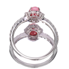 �R���N�p�[�� 0.8ct �_�C�������h 0.1ct/0.3ct �v���`�i �����O(�w��)