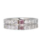 �s���N�_�C�������h 0.094ct/FIP/I1 �n�[�g�A���h�L���[�s�b�h�_�C�������h(H&C) 0.5ct �v���`�i �����O(�w��)