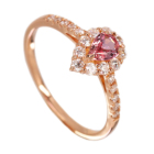 �p�p���`�A�T�t�@�C�A 0.3ct �_�C�������h 0.3ct �s���N�S�[���h �����O(�w��)