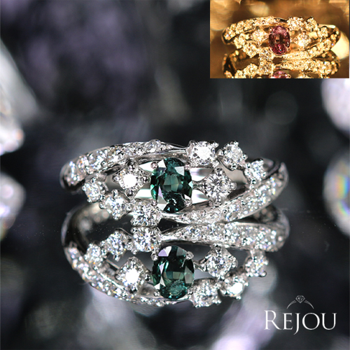 第481回抽選販売＞アレキサンドライト 0.2ct ダイヤモンド 0.5ct