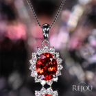 �A���f�V�� 1.5ct �_�C�������h 0.4ct �v���`�i �l�b�N���X