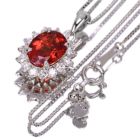 �A���f�V�� 1.5ct �_�C�������h 0.4ct �v���`�i �l�b�N���X