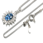 �T���^�}���A�A�N�A�}���� 0.77ct �_�C�������h �v���`�i �l�b�N���X