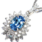 �T���^�}���A�A�N�A�}���� 0.77ct �_�C�������h �v���`�i �l�b�N���X