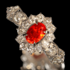 ���L�V�R�Y�t�@�C�A�I�p�[�� 0.35ct �_�C�������h 0.74ct �v���`�i �����O(�w��)