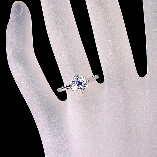 ベニトアイト 0.086ct ダイヤモンド 0.39ct プラチナ リング(指輪