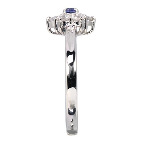 ベニトアイト 0.086ct ダイヤモンド 0.39ct プラチナ リング(指輪