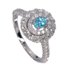 �u���W���Y�p���C�o�g���}���� 0.24ct ���[�Y�J�b�g�_�C�������h ��0.4ct �_�C�������h 0.4ct �v���`�i �����O(�w��)