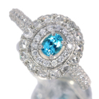 �u���W���Y�p���C�o�g���}���� 0.24ct ���[�Y�J�b�g�_�C�������h ��0.4ct �_�C�������h 0.4ct �v���`�i �����O(�w��)
