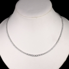 �_�C�������h 5.4ct �z���C�g�S�[���h �l�b�N���X