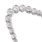 �_�C�������h 5.4ct �z���C�g�S�[���h �l�b�N���X