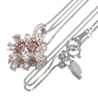 �s���N�_�C�������h 0.159ct/FPP/SI2 �s���N�_�C�������h 0.142ct/FPP/SI2 �_�C�������h 0.7ct �v���`�i �s���N�S�[���h �l�b�N���X
