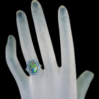 �I�[�X�g�����A���C�g�j���O���b�W�Y�u���b�N�I�p�[�� ��2.8ct �_�C�������h ��1.5ct �v���`�i �����O(�w��)