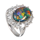 �I�[�X�g�����A���C�g�j���O���b�W�Y�u���b�N�I�p�[�� ��2.8ct �_�C�������h ��1.5ct �v���`�i �����O(�w��)