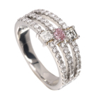 �s���N�_�C�������h 0.12ct/FIP/SI1 �_�C�������h 0.6ct �v���`�i �����O(�w��)