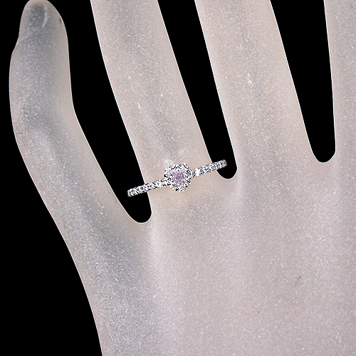 ピンクダイヤモンド 0.069ct/FPP/I1 ハートアンドキューピッド
