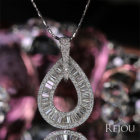 �_�C�������h 3.2ct �z���C�g�S�[���h �l�b�N���X