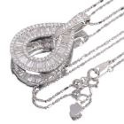 �_�C�������h 3.2ct �z���C�g�S�[���h �l�b�N���X