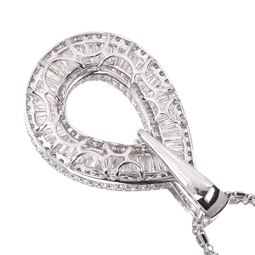 ダイヤモンド 3.2ct ホワイトゴールド ネックレス【品質保証書/宝石