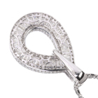 �_�C�������h 3.2ct �z���C�g�S�[���h �l�b�N���X