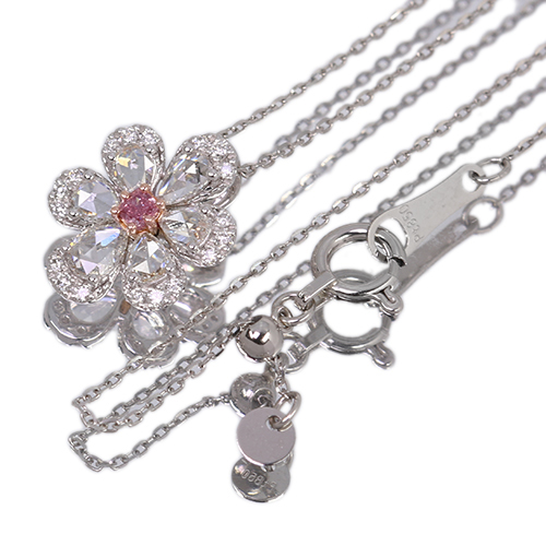 ピンクダイヤモンド 0.038ct/FIP/SI2 ダイヤモンド 0.3ct プラチナ