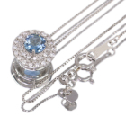 �T���^�}���A�A�N�A�}���� 0.4ct �_�C�������h 0.2ct �v���`�i �l�b�N���X
