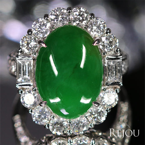 第484回抽選販売＞翡翠（ヒスイ） 8.0ct ダイヤモンド 2.8ct プラチナ
