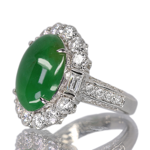 第484回抽選販売＞翡翠（ヒスイ） 8.0ct ダイヤモンド 2.8ct プラチナ