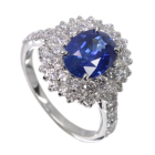�R�[���t�����[�u���[�T�t�@�C�A 2.7ct �_�C�������h ��1.5ct �v���`�i �����O(�w��)