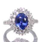 �R�[���t�����[�u���[�T�t�@�C�A 2.7ct �_�C�������h ��1.5ct �v���`�i �����O(�w��)