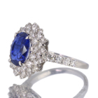 �R�[���t�����[�u���[�T�t�@�C�A 2.7ct �_�C�������h ��1.5ct �v���`�i �����O(�w��)