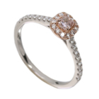 �s���N�_�C�������h 0.21ct/FLOP/SI1 �_�C�������h 0.24ct �v���`�i �s���N�S�[���h �����O(�w��)