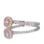 �s���N�_�C�������h 0.21ct/FLOP/SI1 �_�C�������h 0.24ct �v���`�i �s���N�S�[���h �����O(�w��)