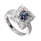 �J���[�`�F���W�K�[�l�b�g 1.0ct �_�C�������h 0.5ct �v���`�i �����O(�w��)