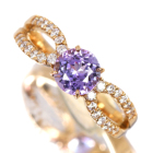 �p�[�v���^���U�i�C�g 1.0ct �_�C�������h ��0.3ct �C�G���[�S�[���h �����O(�w��)