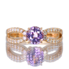 �p�[�v���^���U�i�C�g 1.0ct �_�C�������h ��0.3ct �C�G���[�S�[���h �����O(�w��)