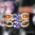 �p�[�v���^���U�i�C�g 1.0ct �_�C�������h ��0.3ct �C�G���[�S�[���h �����O(�w��)