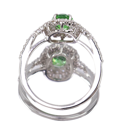 第484回抽選販売＞グリーンガーネット 1.0ct ダイヤモンド 0.5ct 