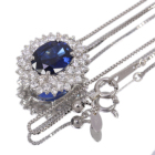 ���C�����u���[�T�t�@�C�A 2.0ct �_�C�������h 1.0ct �v���`�i �l�b�N���X