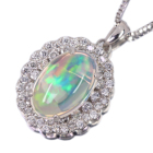 ���L�V�R�Y�E�H�[�^�[�I�p�[�� 2.8ct �_�C�������h 0.5ct �v���`�i �l�b�N���X