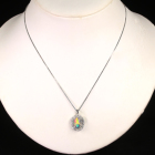 ���L�V�R�Y�E�H�[�^�[�I�p�[�� 2.8ct �_�C�������h 0.5ct �v���`�i �l�b�N���X