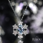 �A�N�A�}���� ��1ct �_�C�������h 0.4ct �v���`�i �l�b�N���X