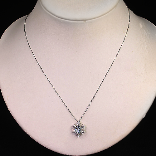第485回抽選販売＞アクアマリン 約1ct ダイヤモンド 0.4ct プラチナ