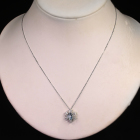 �A�N�A�}���� ��1ct �_�C�������h 0.4ct �v���`�i �l�b�N���X