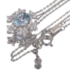 �A�N�A�}���� ��1ct �_�C�������h 0.4ct �v���`�i �l�b�N���X